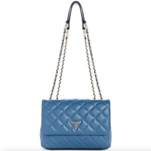 Guess Tali Convertible Small Crossbody Flap Bag in Blue